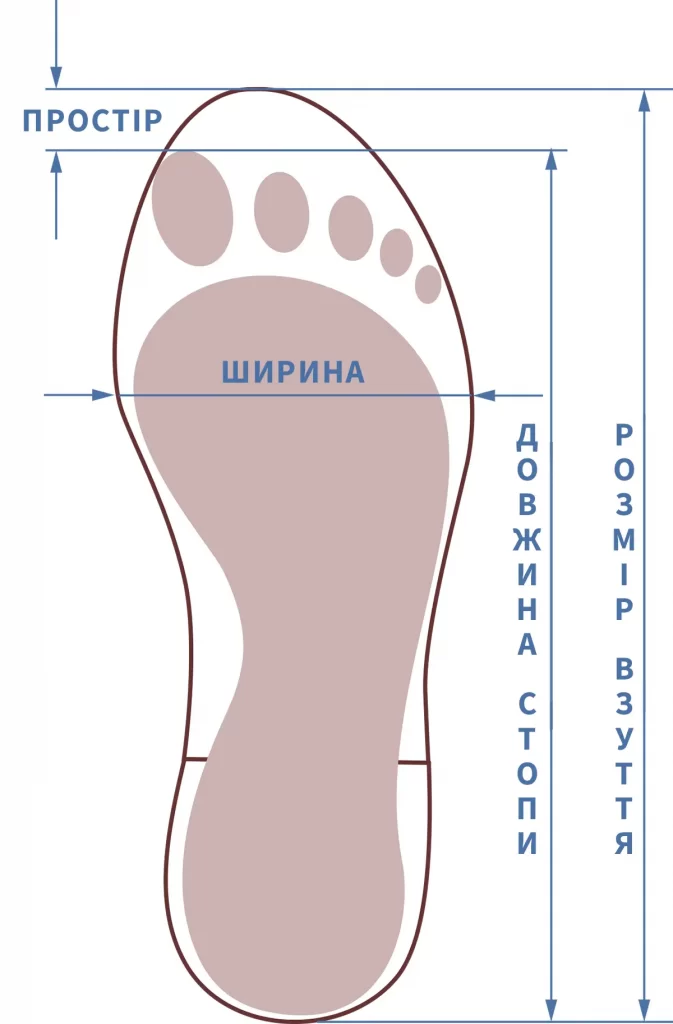Як визначити розмір ноги для взуття