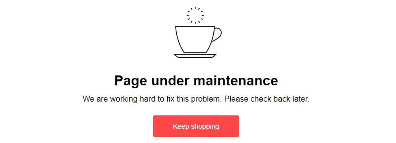 Page under maintenance. We are working hard to fix this problem. Please check back later на AliExpress