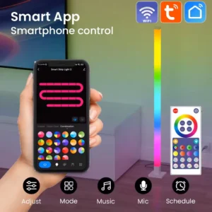 Smart floor lamp with Tuya Wi-Fi integration and voice control from AliExpress