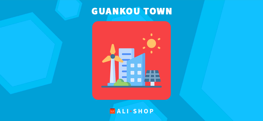 Guankou Town — где сортировочный центр находится на карте